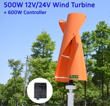 VAWT-molino de viento residencial de eje Vertical, turbina aerogeneradora + controlador de cargador impermeable QH, 400W, 500W, 600W, 12V, 24V 2024 - compra barato