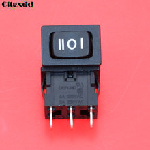 cltgxdd 10pcs 3 Pin 3A 250V / 6A 125V 10*15mm Black Button Rocker Switch ON OFF ON 3 Position AC 10X15 Mini Rocker Power Switch 2024 - buy cheap