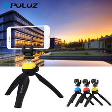PULUZ-Mini trípode de bolsillo con cabezal de bola de 360 grados y abrazadera para teléfono, para teléfonos inteligentes iPhone, cámaras DSLR GoPro 2024 - compra barato
