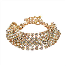 TOUCHEART-Pulseras de cristal para Mujer, brazaletes de color dorado, joyería de boda de lujo, SBR140166 2024 - compra barato