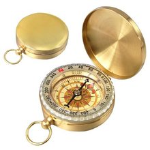 SZ-LGFM-Easy Classic Metal Brass Pocket Watch Style Camping Compass Outdoor Tools  Gift 2024 - buy cheap