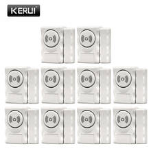 KERUI 10 шт./лот дверь окно Беспроводная охранная сигнализация магнитный датчик двери работает один дома безопасности системы детекторы 2024 - купить недорого