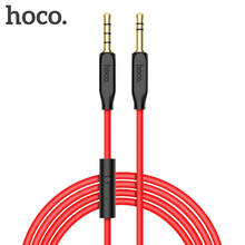 HOCO аудио 3,5 Jack кабель 3,5 мм Автомобильный разъем Aux кабель для наушников huawei mate 20 динамик авто MP3 3,5 мм AUX Шнур кабель с микрофоном 2024 - купить недорого