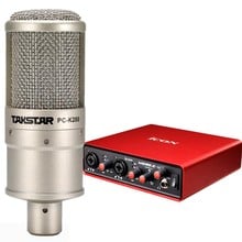 Конденсаторный микрофон Takstar, со сканером, для мобильного телефона, U-звуковая карта, для интернет-караоке, персональной записи, студийной записи 2024 - купить недорого