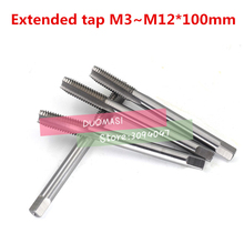 5PCS M3 M4 M5 M6 M8 M10 M12*100 lengthened straight flute wire tapping , high speed steel straight slot machine with screw tap 2024 - buy cheap