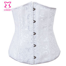 White Bustier Top Waist Trainer Underbust Corset Plus Size 6XL Women Bridal Lingerie Sexy Corsets and Bustiers Gothic Corselete 2024 - buy cheap