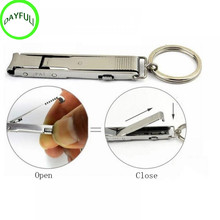 New Foldable Stainless Steel Toe Nail Cutter Clipper Manicure Trimming Keyring 2024 - buy cheap