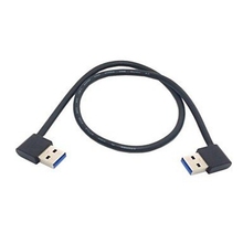USB 3.0 Type A Male 90 Degree Left Angled to Right Angled Extension Cable Straight Connection 0.5M 1.5FT 2024 - buy cheap