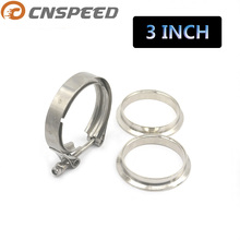 CNSPEED Upgraded 3"Auto Parts V-band Clamp kit for Turbo Exhaust Pipes Turbo Downpipe Exhaust Clamp V band with Two Flanges 2024 - buy cheap