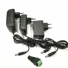 Transformadores de iluminação led, adaptador de fonte de energia + cabo para fita led, 12v/2a/3a/5a/6a/8a/10a/a 2024 - compre barato