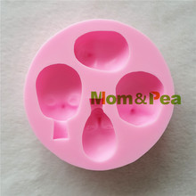 Mom&Pea 1250 Free Shipping Face Silicone Mold Cake Decoration Fondant Cake 3D Mold Food Grade 2024 - buy cheap