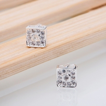 Silver Plated  earrings , Silver Plated fashion jewelry , quadrate inlaid /ciiakzpa dzqamqxa LQ-E397 2024 - buy cheap