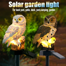 New High Quality Outdoor Garden Sculptures Lamp Owl Shape for Garden Decoration Waterproof Bird Resin Yard Garden Decor 2024 - buy cheap