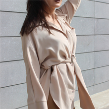 Colorfaith-Blusa larga con botones para primavera y verano, camisa elegante con cordones, cintura ajustada, Retro, Vintage, BL3039, 2021 2024 - compra barato