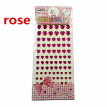 Children's toy stickers Rose Crystal Heart Rhinestones Self Adhesive Furniture Mirror stickers Mobile phone Laptop decoration 2024 - buy cheap