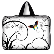 Universal 7 10 12 13 14 15 17 Portable Butterfly Flowers Laptop Bag Carry Case Sleeve Netbook Cover 15.4 17.3 Computer Pouch 2024 - buy cheap