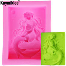 S022 Mermaid Baby Candle Moulds Soap Mold Kitchen-Baking Resin Silicone Form Home Decoration 3D DIY Clay Craft Wax-Making 2024 - buy cheap