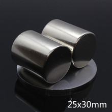 1pcs Powerful N35 25*30 Disc Dia 25x30 mm NdFeB Round Magnet Strong Neodymium Magnets Rare Earth Permanent Lab magnets 25x30 2024 - buy cheap