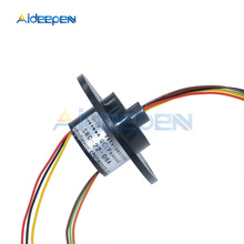 AC 220V 22mm 250Rpm 6 Wire 6 Conductors Capsule Compact Slip Ring For CCTV Monitor Electrical Test Equipment 2024 - buy cheap