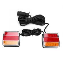 Juego de lámpara LED impermeable para remolque de camión, luz trasera parada de remolque, lámpara indicadora de aleación de aluminio ABS, 12V, 1 par 2024 - compra barato