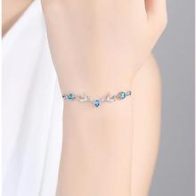 Everoyal Fashion Female Silver 925 Girls Bracelets Jewelry Charm Zircon Blue Deer Bracelets For Women Birthday Engagement Bijou 2024 - buy cheap