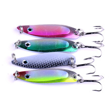 100pcs 5CM 6.5G japan hooks Spinner spoon Fishing Lures(SP006)metal sequin wobble bass fising baits pesca fishing tackles 2024 - buy cheap