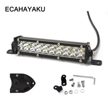 Ecahayaku-barra de luz led off road para caminhonete, jeep, barco 4wd, 4x4, atv, lâmpada 12v, 2 peças, 60w, 7 polegadas 2024 - compre barato