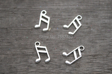 60pcs-- Music note Charms, Antique Tibetan Silver Tone Treble Clef charm pendants, musical charm 8x14mm 2024 - buy cheap