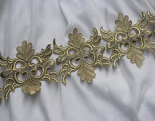 11,5 см или 4,53 дюйма в викторианском стиле антикварная золотая вышивка кружевная отделка в металлическом золоте для невесты, свадебное платье, костюм дизайн 2024 - купить недорого