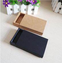 24pcs/lot black and Kraft Craft Drawer Boxes for  Small Gift Box and Biscuits Handmade Soap Wedding Party Candy Packaging Boxes 2024 - buy cheap