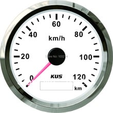 KUS 85mm stainless steel bezel GPS speedometer velometer 0-120km/h for car motorcycle tractor with backlight 2024 - buy cheap