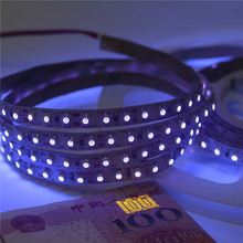 Tiras de led luz preta invisível 395-400nm uv ultravioleta luzes de tira led fita uv lâmpada aquário 3528 smd dj fluorescência festa 2024 - compre barato