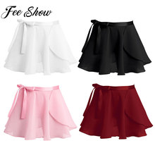 Feeshow Children Girls Chiffon Skirts Tutu Ballet Dance Wear Costume Skate Wrap Scarf Teen Girls Ballerina Leotard Dance Skirts 2024 - buy cheap