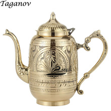 Pure handmade pure copper teapot 0.8L wine pot teapot household teaware thickening tableware Cuprum health tea water kettle gift 2024 - buy cheap