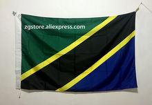 Tanzânia Bandeira Nacional Da África Em Todo O Mundo quente vender bens 3X5FT 150X90 cm Banner latão orifícios de metal 2024 - compre barato