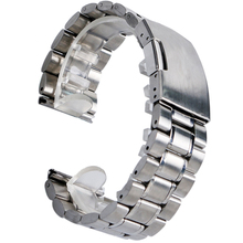 Alta qualidade fashion prata novo relógio masculino preto aço inoxidável pulseira de metal pulseiras para homens relógios de pulso 2024 - compre barato