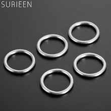 Anillos redondos de acero inoxidable 316 para barco, aro colgante para Yoga, hamaca, soldado con precisión suave, pulido, 5 uds., 3mm x 20mm 2024 - compra barato