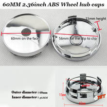 For Audi BMW Prosche Hyundai Seat opel 4pcs/set 60mm pinwheel logo Car wheel center caps auto wheel emblem Badge 56mm stickers 2024 - buy cheap