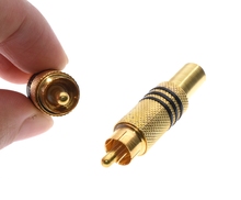 10Pcs Gold Plated RCA Connector Plug Audio Male Connector With Spring Cable Protector 2024 - buy cheap