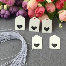 3*2cm Kraft Thank you Packaging Labels Paper Gift Tags price Tags Hang tags&Paper Card DIY 200pcs Tags+200pcs Strings for gifts 2024 - buy cheap