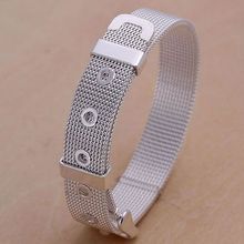 H006  free shipping  bracelet,  free shipping  fashion jewelry Web Watchband Bracelet /atxajlea aqlajhsa silver color 2024 - buy cheap