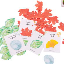 Cute Ginkgo Leaves Diary Memo Pad Sticky Notes Kawaii Maple Shape Planner Scrapbooking Stickers Post Student Office Stationery 2024 - buy cheap