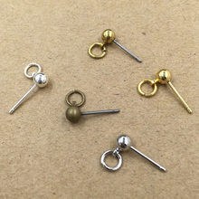 20 pçs/lote 4*13mm ouro prata cor redonda brinco pinos de volta para moda brincos diy brinco jóias marcação descobertas 2024 - compre barato