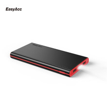 Batería Externa fina de 10000mAh, EasyAcc 5V 2 puertos 3.1A salida inteligente con cargador portátil de linterna 2024 - compra barato