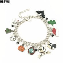 SkeletonJack Sally Charm Horror Bracelet Classic Movie High Quality Fashion Metal Jewelry Cosplay Gifts for Girl 2024 - buy cheap