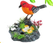 На батарейках красная птица звук birdcall орнамент около 14x16 см, украшение дома креативная игрушка подарок a2080 2024 - купить недорого