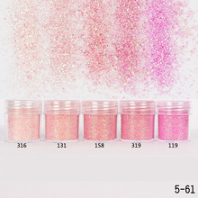 10ml/Box Pink Rose Nail Glitter Powder Sequins Mixed Nail Sparkles Shiny Glitter Dust Powder Nail Art Decorations Nail Too 2024 - buy cheap