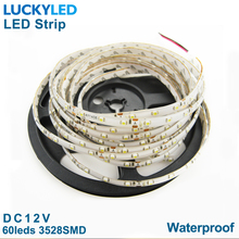 waterproof 12v flexible light 300 leds SMD white warm white yellow blue green red 5m led strip 3528 2024 - buy cheap