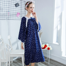 New Lady Nightgown For Women Cotton Breathable Elegant Two Colors Nightdress Spring Sleepwear Shower Home Wear Sleepdress 2024 - buy cheap