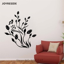 Joyreside floral planta decalques de parede vinil adesivo crianças meninas meninos sala estar quarto design decoração casa arte mural a1517 2024 - compre barato